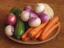 zucchini, turnip, onion, carrots, mushroom